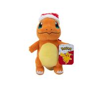 Pokémon PKW3103-20 cm Peluche d'hiver Glumanda avec Bonnet de Noël, Peluche Officielle