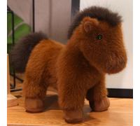 Peluche Poney, Cheval, Mascotte, Poupée De Chiffon, Cadeau Pour Enfants, Ornements Mustang Marron - 35 Cm (0,52 Kg)