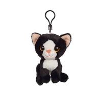 Peluche - Porte-clés Chat Noir & Blanc - 12 cm