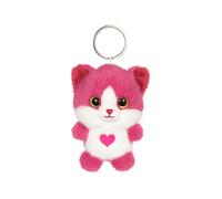 Peluche - Porte-clés en peluche Chat BERRY rose framboise - Cutydoos Love - 8 cm