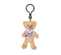 Peluche - porte-clés ours maillot grimpeur à pois 10 cm - peluche officielle du tour de france blanc TU