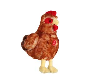 Peluche - poule flammée sonore rousse - 22 cm orange TU