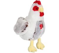 Peluche - poule flammée sonore marron et blanche en peluche - 22 cm marron TU