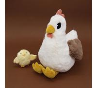 Peluche Poule maman/bébé Ptipotos Les Déglingos