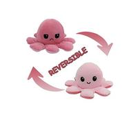 Peluche poulpe réversible double face 20 cm -rose clair + rose Rose G
