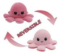 Peluche poulpe réversible double face 20 cm -rose clair + rose Rose