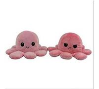 Peluche poulpe réversible double face 20 cm -rose + rose foncé Rose G