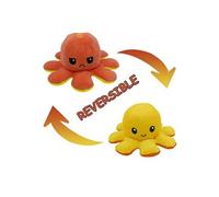 Peluche poulpe réversible double face 20 cm -Smiley + colère