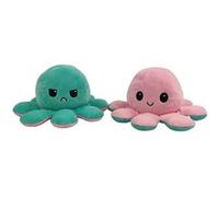 Peluche poulpe réversible double face Rose + vert clair G