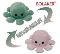 Peluche poulpe réversible vert tendre et rose BOLAKER®，Vert et rose G