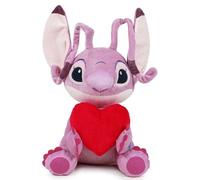 Peluche poupée Disney Angel avec cœur 30 cm idée cadeau Saint-Valentin