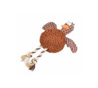 Love Story, Jouet Peluche Canard + Corde Polyester Sonore 28 x 10 cm Brun