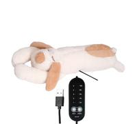 Peluche pour chien chauffant - Coussin thermique pour animaux en peluche avec alimentation USB, température réglable et arrêt automatique | Compagnon pour soulager le stress, confort