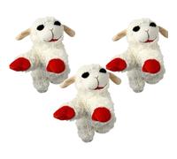 Peluche pour chien HDP Lambchop 25,4 cm avec couineur Couleur : Blanc Taille : Lot de 3