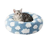 Peluche pour dormir - Animal rond antidérapant, doux donut apaisant, tapis lavable pour l'intérieur, repos d'hiver de luxe | Merveilleux confortable pour chatons, chiots,
