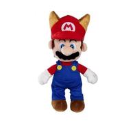 Peluche pour Mario Bros Chat 35 cm - Plombier - Doudou Licence Mario + 1 Carte Animal - Enfant