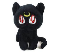 Peluche Pour Sailor Moon FONGWAN Chat de compagnie poupée Luna - noir 28 cm