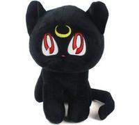 Peluche Pour Sailor Moon FONGWAN Chat de compagnie poupée Luna - noir 28 cm