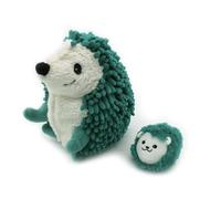 PTIPOTOS by Les Déglingos – Peluche bébé PIKTOU Hérisson Maman/Bébé, toute douce, Vert, 21 cm