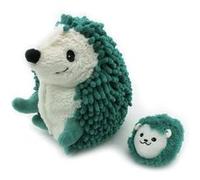 PTIPOTOS by Les Déglingos – Peluche bébé PIKTOU Hérisson Maman/Bébé, toute douce, Vert, 21 cm