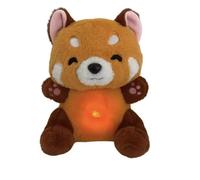 Peluche qui respire Panda Roux Musicale et Lumineuse - Veilleuse Bébé - Sons Apaisants