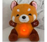 Peluche qui respire Panda Roux Musicale et Lumineuse - Veilleuse Bébé - Sons Apaisants Label