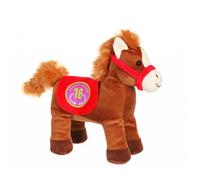 Peluche - race poneez sonore 22cm rouge - violet TU