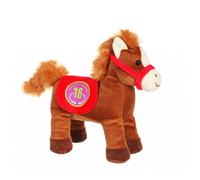 Peluche - race poneez sonore 22cm rouge TU