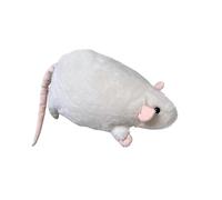 Peluche Rat, Animal En Peluche Doux Avec Tissu Ultra-doux Et Confortable, Grande Peluche Moelleuse, Oreiller Rat Réaliste Et Mignon, Parfait Pour Le Lit, Le Canapé (Beige White,Total length 90cm)