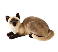 Peluche Réaliste Chats Siamois Peluche Coussin de Simulation American Shorthai mignon chat poupée jouets pour animaux de compagnie chat endormi poupée peluche déco maison cadeau pour les filles