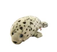 Peluche réaliste de Phoque commun de 24,9 cm, Phoque tacheté Doux, Animal Marin en Peluche