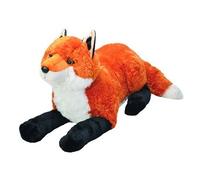 peluche renard junior 76 cm en peluche orange/blanc/noir