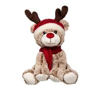 Fééric Lights and Christmas - Peluche Enfant Renne Bonnet Etoile 35cm Naturel