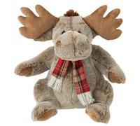 Peluche Renne "Écharpe" 38cm Marron