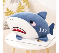 Peluche Requin Baleine Dessin Animé, Poupée Poisson Clown, Grande Baleine Bleue, Poupée Marionnette Réconfortante Pour Enfants Requin 40*30cm (0,3kg)
