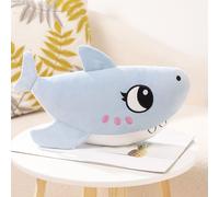 Peluche Requin Baleine Dessin Animé, Poupée Poisson Clown, Grande Baleine Bleue, Poupée Marionnette Réconfortante Pour Enfants Baleine 40*25cm (0,25kg)