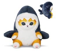 Peluche Requin Chat Peluche, 22CM C-hat R-equin P-eluche, Chat Poupee Requin, Shark Cat Plush, Poupée en Peluch-e Requ-in Cha-t, Poupée Pelu-che Shark Cat, Re-quin Ch-at, Cadeaux de Noël pour Enfants