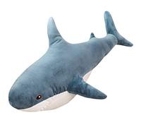 Peluche Requin de Dessin animé, Poupée Requin Douce de 45 Cm, Cadeau d'anniversaire pour Enfants, Tissu Cristal Super Doux, Bleu/Gris/Rose pour Poupées, Oreillers, Cadeaux de Noël (Bleu Ciel)