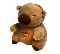 Peluche respiratoire, peluche respirante - Sucette en peluche Capybara farcie - Jouet de couchage apaisant, sucette en peluche avec lumière musicale et mouvement de respiration pour adultes et , anniv