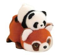 Peluche réversible, peluche Panda | Panda farci Fidget,Mignon jouet panda dessin animé, jouets double face doux pour , garçons, filles, décoration de canapé de maison