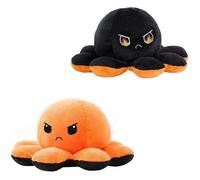 Peluche réversible Pieuvre Moody | Peluche réversible double face, douce et réversible, jouet créatif, cadeau pour enfants