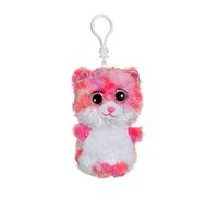 Peluche - Roomy - Porte-clés Brilloo Friends chat rose - 8 cm