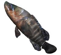 Peluche Saumon Réaliste, Coussin Poisson Géant 3D Jouet Animal En Peluche For Chat Animaux De Compagnie Enfants Cadeau D'Anniversaire Coussin Doux Et Réaliste En Forme(Grouper,80cm(31.4 In))