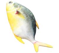 Peluche Saumon Réaliste, Coussin Poisson Géant 3D Jouet Animal En Peluche For Chat Animaux De Compagnie Enfants Cadeau D'Anniversaire Coussin Doux Et Réaliste En Forme(Silver carp,60cm(23.6 In))