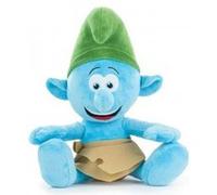 Peluche schtroumpf aventurier 33 cm - set doudou enfant collection schtroumpf + 1 carte tigre