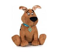 Peluche Scooby doo 30 cm Assis, Marron - Jeune Chien du Nouveau Film - Set Doudou Animal Enfant et Carte Animal