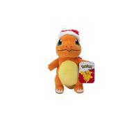 Pokémon PKW3103-20 cm Peluche d'hiver Glumanda avec Bonnet de Noël, Peluche Officielle