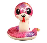 Peluche serpent chinois - Visage avec détails brodés, combinaison de couleurs rouge doré, attache à anneau pour suspendre, jouet léger à câliner | préparatifs pour l'exposition d'entrée