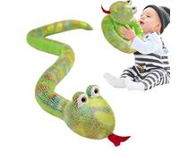 Peluche Serpent géant - 63 Pouces réaliste | Simulation Longue d'animaux | Blagues sur Les Jouets | Serpent Doux Grande Taille | Décoration de Chambre | Cadeau à thème