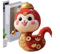 Peluche serpent | Jolie mascotte en cuivre de 38,4 cm pour l'année du serpent | Peluche serpent chinoise pour le printemps chinois, 11,81 pouces de haut